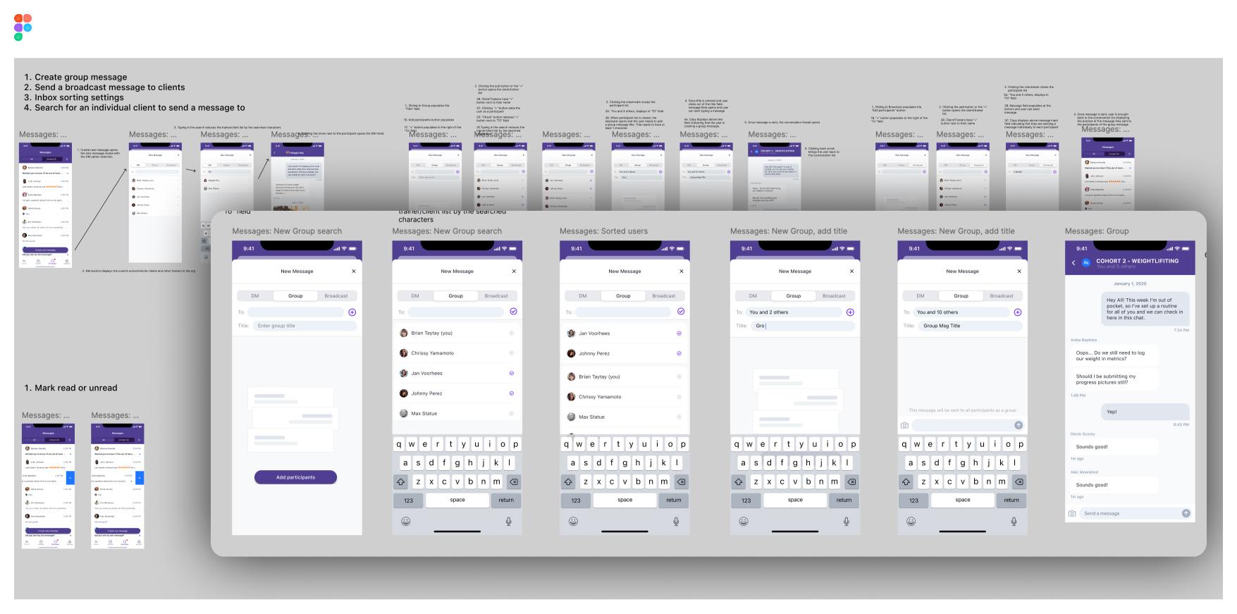 TrueCoach group messaging