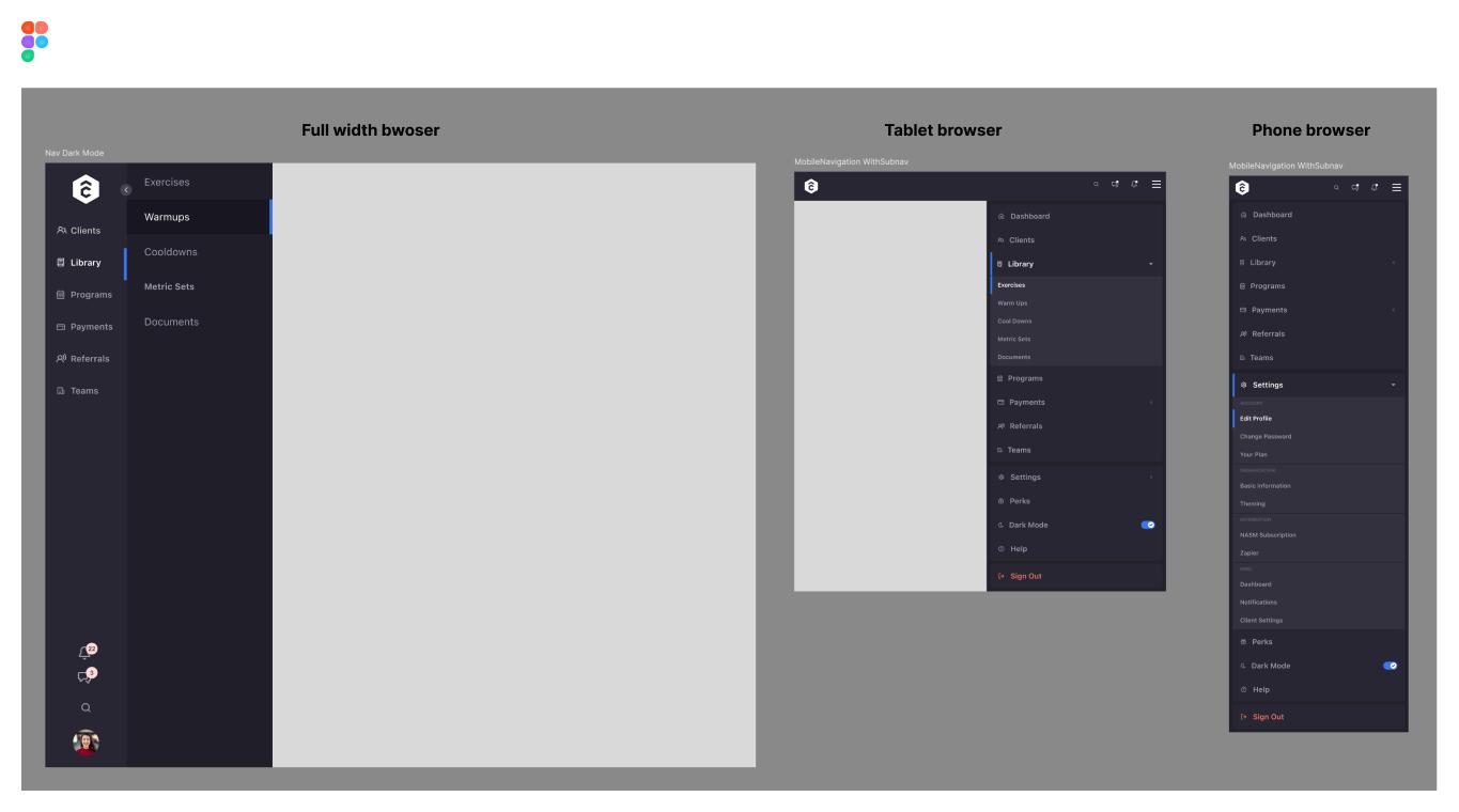 Navigation responsive