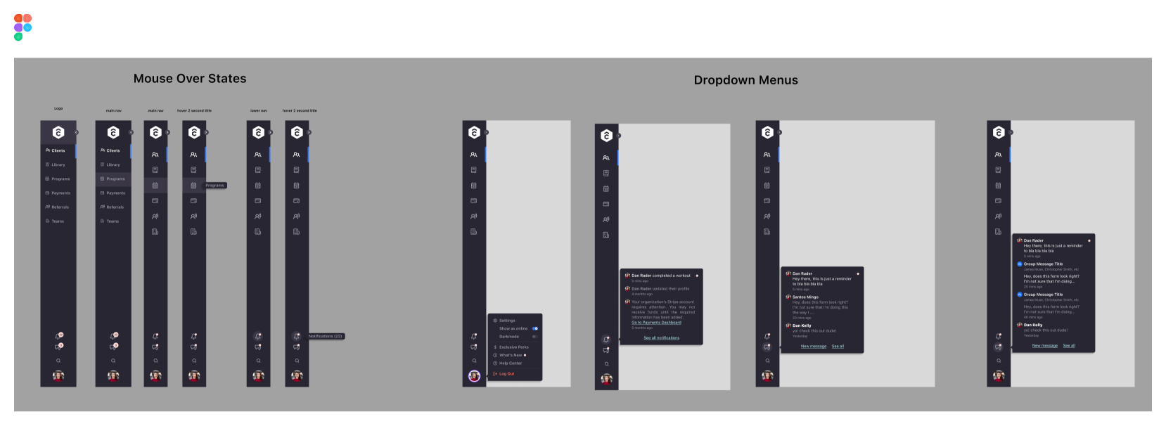 Navigation variants